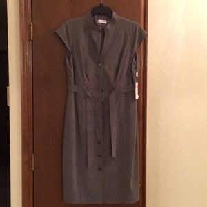 Calvin Klein knee length gray dress